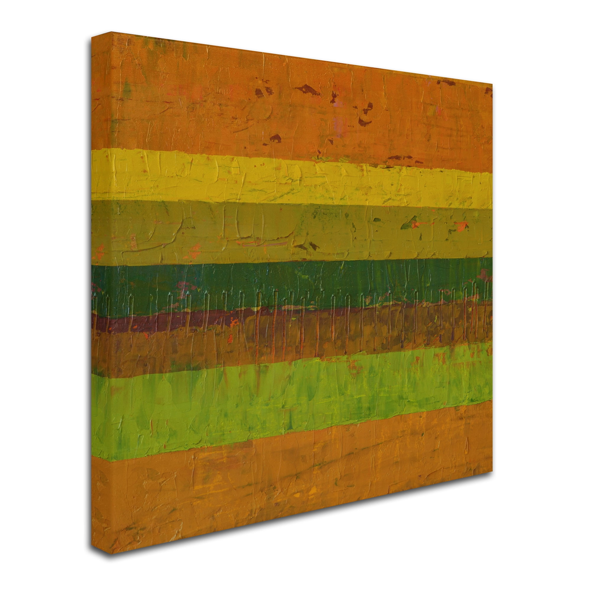 Michelle Calkins 'Purple Line' Huge Canvas Art 35 x 35