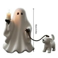 thumbnail image 2 of putnchl Ghosts And Puppy Candle Holder, Whimsical Halloween Statue, Ghosts Walking Dog Halloween Statue, Shelf, Table, Home Decor, 2 of 3
