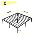 Emiosmt 14 inches Queen Bed Frames No Box Spring Needed ,2500 lbs Heavy Duty Metal Platform Bed