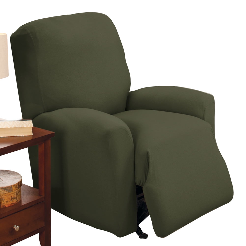 Collections Etc Jersey Stretch Slipcover Furniture Protector, Forest