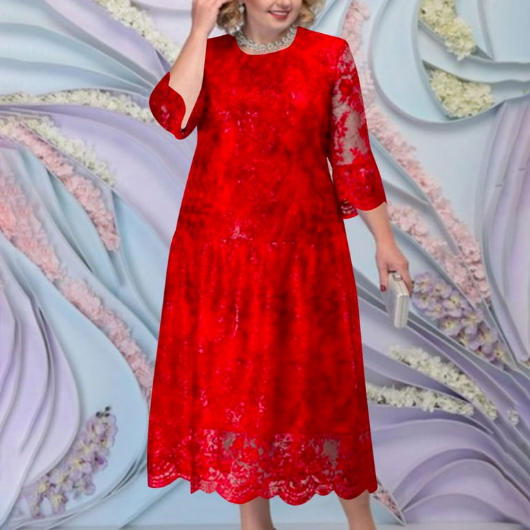 red sequin embroidered dress Red Sequin Embroidered Dress XS