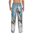 thumbnail image 6 of Cauagu Horses Running Through The Water Mens Pajama Pants Sleep & Lounge Pants,PJ Bottoms with Pockets-Small, 6 of 7