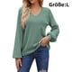 thumbnail image 1 of Camisas de mujer de manga larga, suéteres elegantes de manga larga, tops casuales., 1 of 5