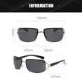 thumbnail image 2 of Gafas de sol cuadradas sin marco estilo retro, modernas y sexys, de estilo Y2K, hechas de metal, 2 of 5
