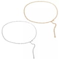thumbnail image 2 of GKNET Fashion Women Lady Waist Chain Belt Metal Gold Silver Color Waistband Chain WY4-Silver, 2 of 9