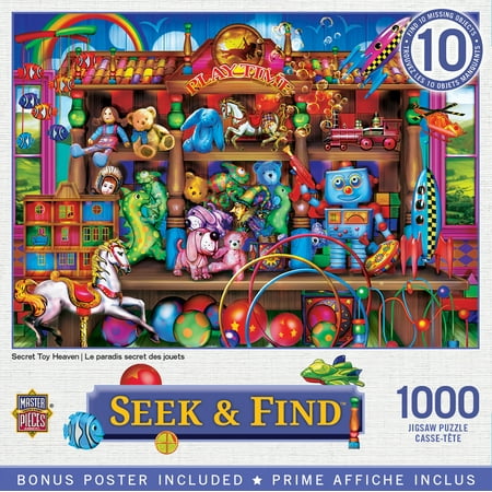 UPC: 0705988721014 | MasterPieces 1000 Piece Jigsaw Puzzle – Secret Toy Heaven – 19.25 x26.75