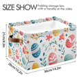 thumbnail image 4 of Yayeee Canvas Storage Basket with Handles for Shelves Fabric Bins Closet Organizer, Cute Easter Eggs, 4 of 8