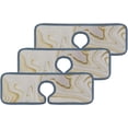 thumbnail image 3 of SKYSONIC Faucet Absorbent Mat 3 Pcs Marble Texture Kitchen Faucet Splash Catcher Washable Counter Drying Pads Behind Faucet for Kitchen Bathroom, 3 of 7