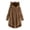 Brown, variant on Lindreshi Cardigans for Women Clearance Women Button Coat SolidTops Hooded Pullover Loose Sweater Blouse Plus Size