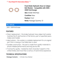 thumbnail image 2 of Front Brake Hydraulic Hose to Caliper Bolt Washer - Compatible with 2005 - 2008 Ford Escape 2006 2007, 2 of 2