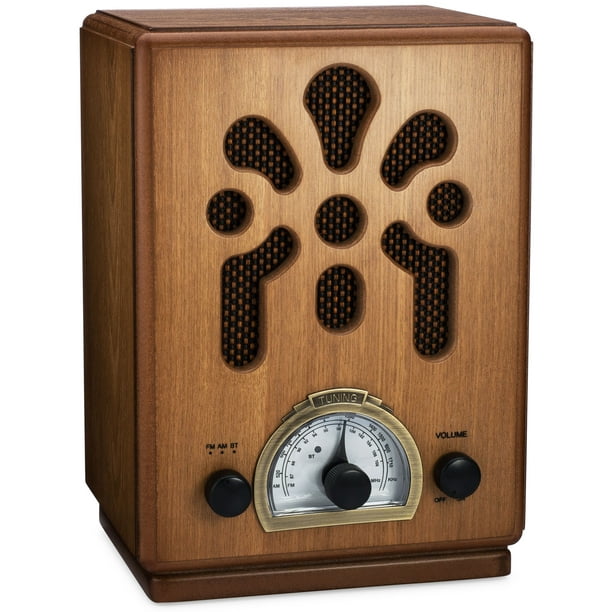 ClearClick Classic Vintage Retro Style AM/FM Radio with Bluetooth