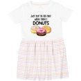 thumbnail image 3 of Inktastic Just Skip to the Part Where There's Donuts Girls Toddler Dress, 3 of 5