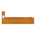 thumbnail image 2 of HomeStock Seaside Serenity Twin XL Solid Wood Platform Bed with Footboard & Storage Drawers in Light Toffee, 2 of 6