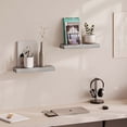 thumbnail image 2 of Ballucci 16" Floating Shelves for Wall, 2-Pack with Invisible Brackets, 6" Deep, Gray Oak, 2 of 7