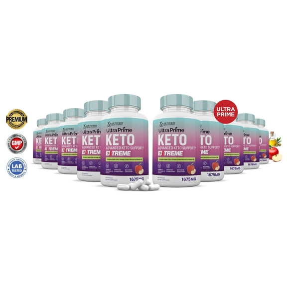 (10 Pack) Ultra Prime Keto ACV Extreme Pills 1675mg Alternative to Gummies Dietary Supplement 600 Capsules