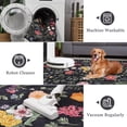 thumbnail image 6 of Floral 5x7 Area Rug Machine Washable Soft Print Boho Carpet Non Slip Low Pile Flower Area Rugs for Living Room Bedroom Dining Room Black, 6 of 6