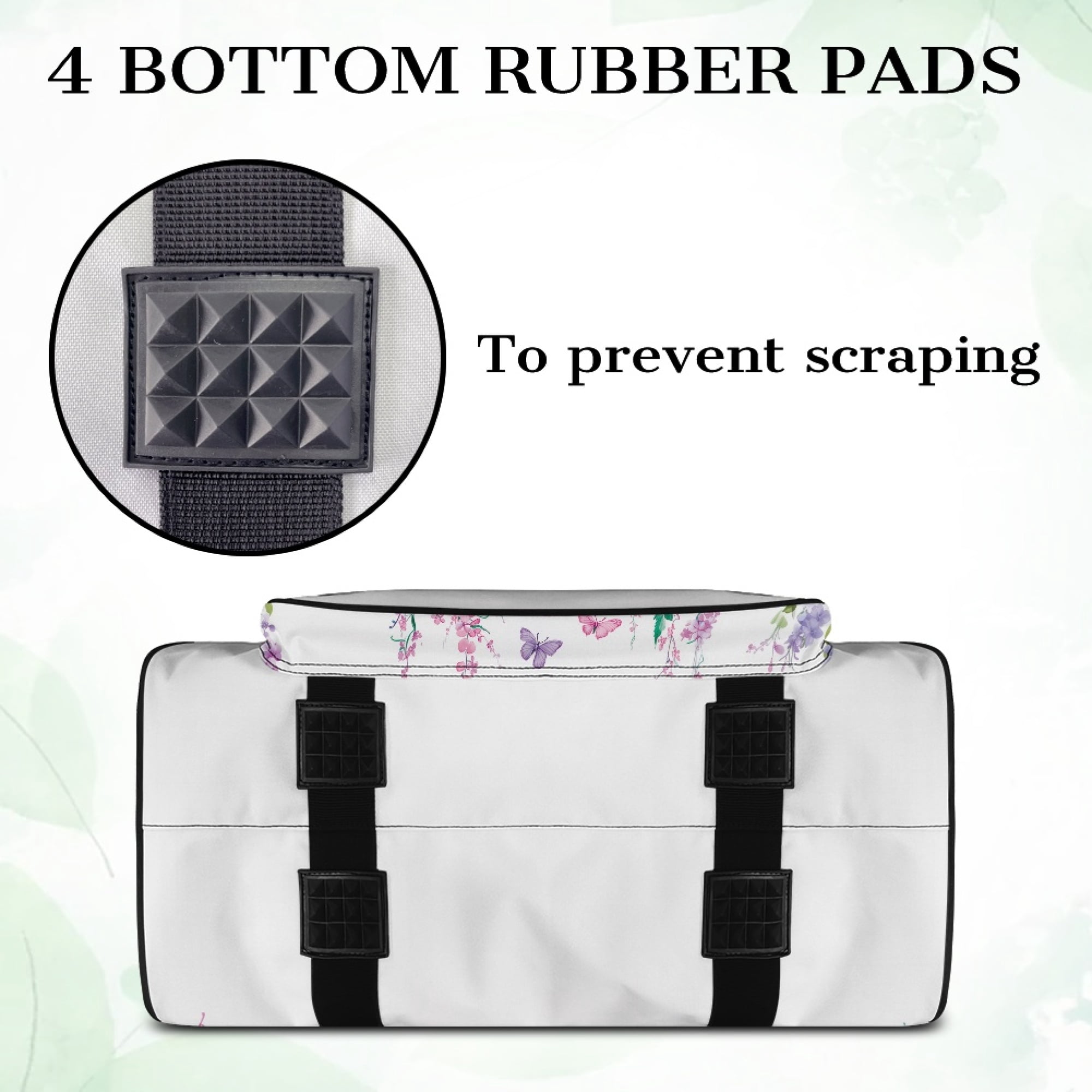 ZIATUBLE Butterfly Sewing Machine Travel Case Floral Carrying Travel Storage Universal Organizer Bag with Zipper Sewing Machine Accessory Organizer Fits Most Sewing Machines