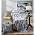 thumbnail image 3 of Serafina Home Blue and Lavender Tie Dye Trendy Soft Velvet Fleece Throw Blanket, 3 of 8