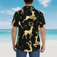 thumbnail image 4 of Disketp Hawaiian Shirts For Men,Christmas Gold Deers Print Mens Casual Short Sleeve Button Down Shirts Beach Shirt, 4 of 7