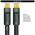 thumbnail image 2 of 50-200cm Long 6N USB A to USB A Cable Cord Line Noise Reduction Quality Rich and Clear Sound Performances, 2 of 6