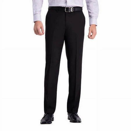 Haggar Men's comfort super flex stretch Performance Pant Black Size 32X30