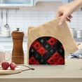 thumbnail image 6 of Red Black Grids Napkin Holder for Table Clear Napkin Stand Paper Holder Acrylic Organizer Dispenser Napkins for Dinner Kitchen Restaurant Room, 6 of 8