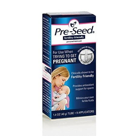 2 Pack Pre-Seed Fertility Conception Friendly Lubricant Plus 9 Applicators (Best Sperm Friendly Lubricant)