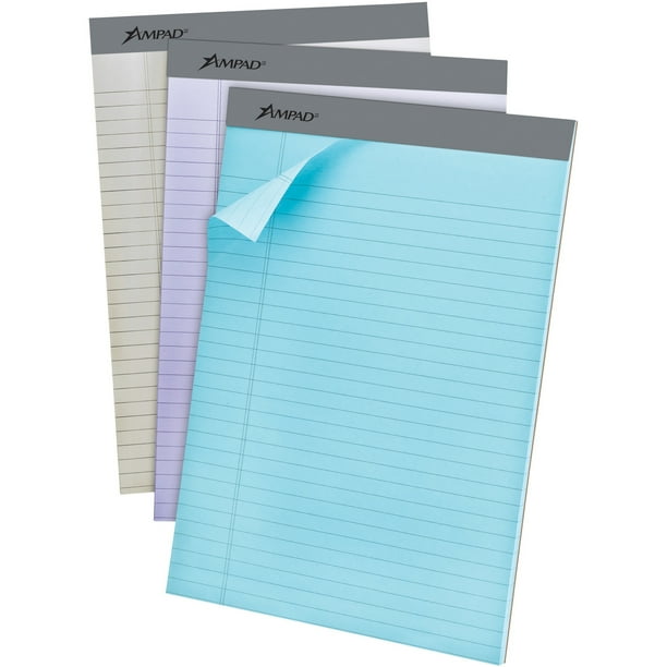 Ampad Pastel Legal ruled Perforated Pads Letter, 6 / Pack (Quantity