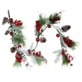 thumbnail image 2 of Northlight Frosted and Flocked Berries Christmas Garland - 5.5' x 7" - Unlit, 2 of 3
