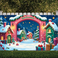 thumbnail image 6 of Colorful Theme Christmas Banner Decorative Design Holiday Decoration Winter Celebration Welcome Scene for Holiday Party Indoor Event Seasonal Display, 6 of 9