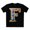 Black, variant on Letter F Graphic Design Tee Unisex 100 Cotton With Antique Gold Letters Artwork T-Shirt