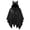 Dark Gray, variant on Hooded Cape with Ear Detail Wrap Style Outerwear Side Lace Up Strap Buckle Design Irregular Cut Overpiece for Halloween Themed Gathering Outfit (Wine,One Size)