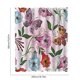 thumbnail image 3 of Cortina de ducha impermeable con diseño estereoscópico de hojas y flores de selva tropical, con ganchos, para baño y ducha., 3 of 6
