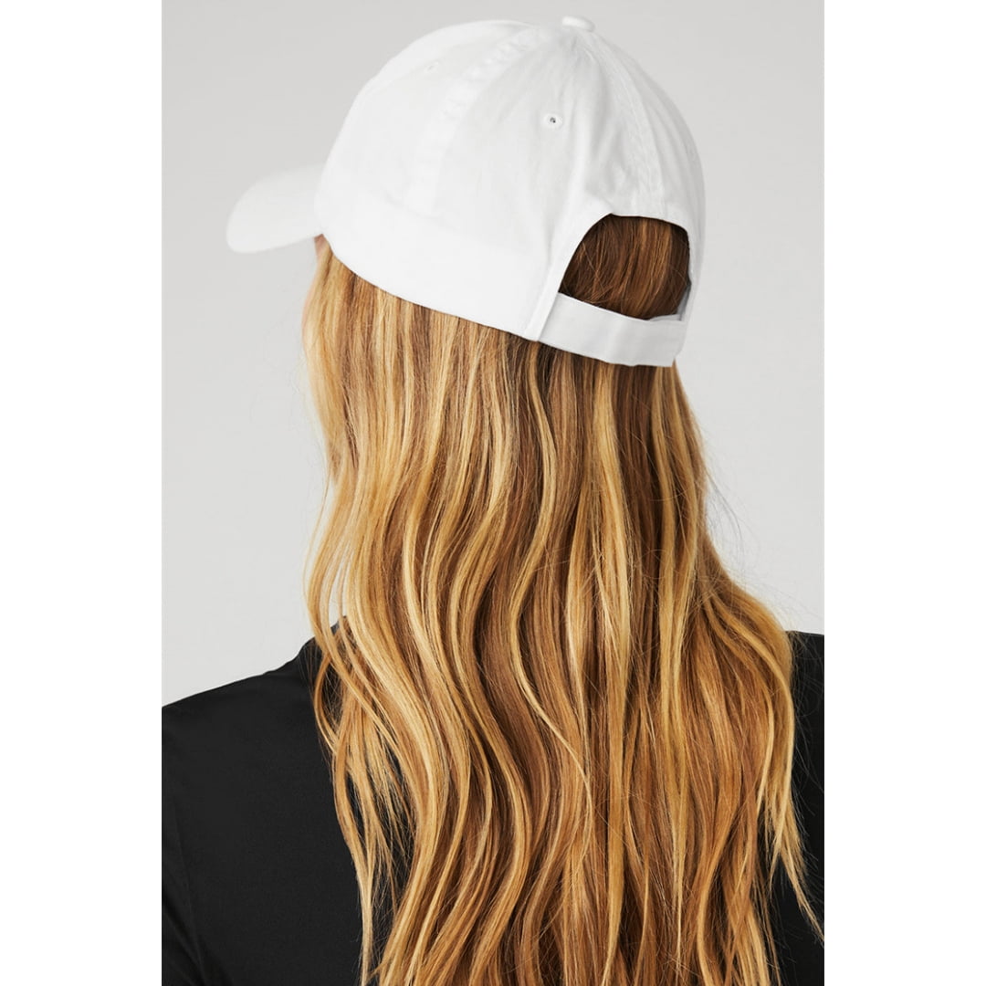 One Size Unisex Embroidery A-L-O Logo Off-Duty Cap Adjustable Yoga Hat Baseball Cap Trucker Hat White & Black