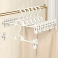 thumbnail image 4 of PONPRNGY 5 Pack Pants Skirt Hangers with Clips, Plastic Trousers Hanger for Jeans Non Slip Women Shorts Hangers Saving Space Clothing Hanger for Adult, Men, Children, Kid, Baby, 4 of 6