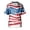#01 Red, variant on Patriotic Scrub Shirts for Men V-Neck Short Sleeve Stars and Stripes Print Casual Patriotic T-Shirts Lightweight Summer Daily Shirts with Pockets,M,#01 Dark Blue