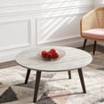 thumbnail image 2 of FFZ 30 inch Round Tempered Glass Replacement DIY Tabletop Indoor Outdoor Marble Design, Gray, 2 of 13