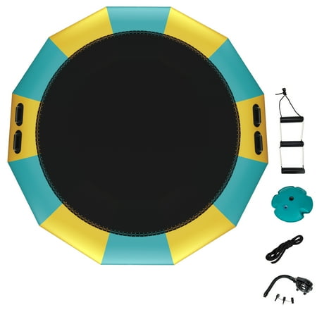 Infans 12FT Inflatable Water Bouncer Splash Padded Water Trampoline