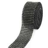 Rhinestone Ribbon Craft Trim, 1-1/4-inch, 2-yard, Black - Walmart.com