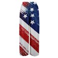thumbnail image 5 of 250 Years Pants for Women Independence Day USA Flag Print Slit Baggy Trousers Elastic High Waist Wide Leg Relaxed Fit Home Wear Lounge Pants, #01 Wine, S, 5 of 6