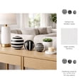 thumbnail image 5 of Patterned Ceramic Orbs for Shelf Home Decor - Geometric Sculpture for Bathroom, Office, and Living Room Centerpiece - Ornaments Accent for Coffee Table Display - Set of 3, 6", 5", 4", Black & White, 5 of 13