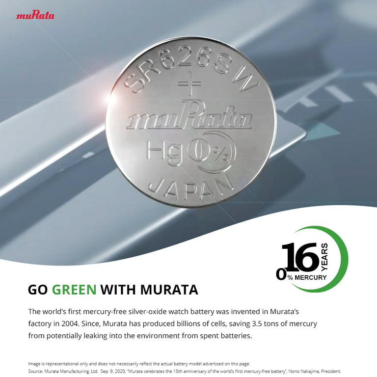 Murata 370 Battery Sr920w 1.55v Silver Oxide Watch Button Cell (5 Batteries)