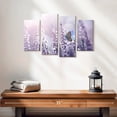 thumbnail image 2 of Elephant Stock Lavender Flower Wall Art - Horizontal Multi Panel Canvas - Living Room Wall Decor - Floral And Botanical Multi Panel - Purple And Blue Decor - 24" x 14", 2 of 4