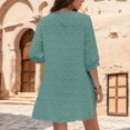 thumbnail image 4 of PMUYBHF Female Womens Cardigan With Pockets And Buttons Women Cardigan Three Quarter Sleeve Open Front Lightweight Cardigan Casual Ruffles Cardigan L Green, 4 of 6