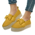 thumbnail image 3 of ZTTD Ladies Fashion Round Toe Thick Sole Shoe Suede Bow Knot Slip On Casual Shoes, 3 of 6