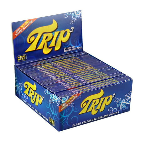 24pc Display - Trip 2 Clear Rolling Papers -