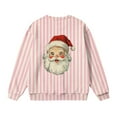 thumbnail image 6 of Lorytime Christmas Boys Girls Sweatshirts for Fall Santa Claus Stripes Shirt Crew Neck Long Sleeve Tops Pullover, 6 of 7