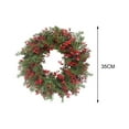 thumbnail image 6 of Christmas Wreath Wreath for Front Door Farmhouse Housewarming Xmas Wreath Holiday Garland Decoration for Garden Festival Wall Diameter 35cm, 6 of 6