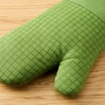 thumbnail image 3 of KITCHENAID Gourmet Series Gridlines Oven Mitts 2-Pack Set, Heat Resistant up to 600°F, Soft Silicone Grip, Magnetic Cuff, Matcha Green, 7"x14", 3 of 7