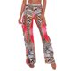 thumbnail image 2 of VISgogo Pantalones de playa holgados para mujer, pantalones transparentes irregulares de cintura alta con estampado de rayas de cebra multicolor, S/ M/ L/ XL VISgogo moda, 2 of 8